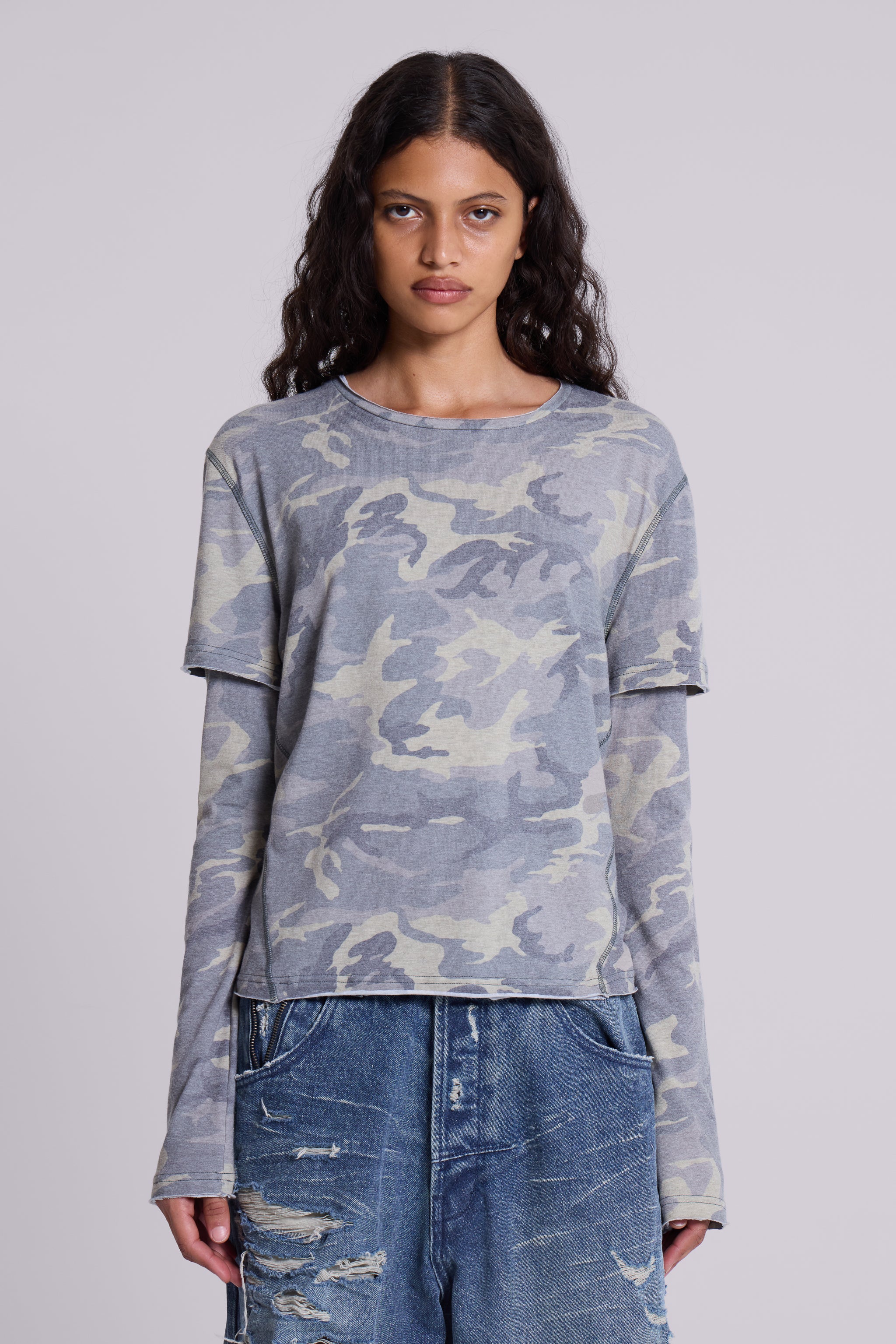Jaded London Guerilla Double Layer Long Sleeve T-Shirt