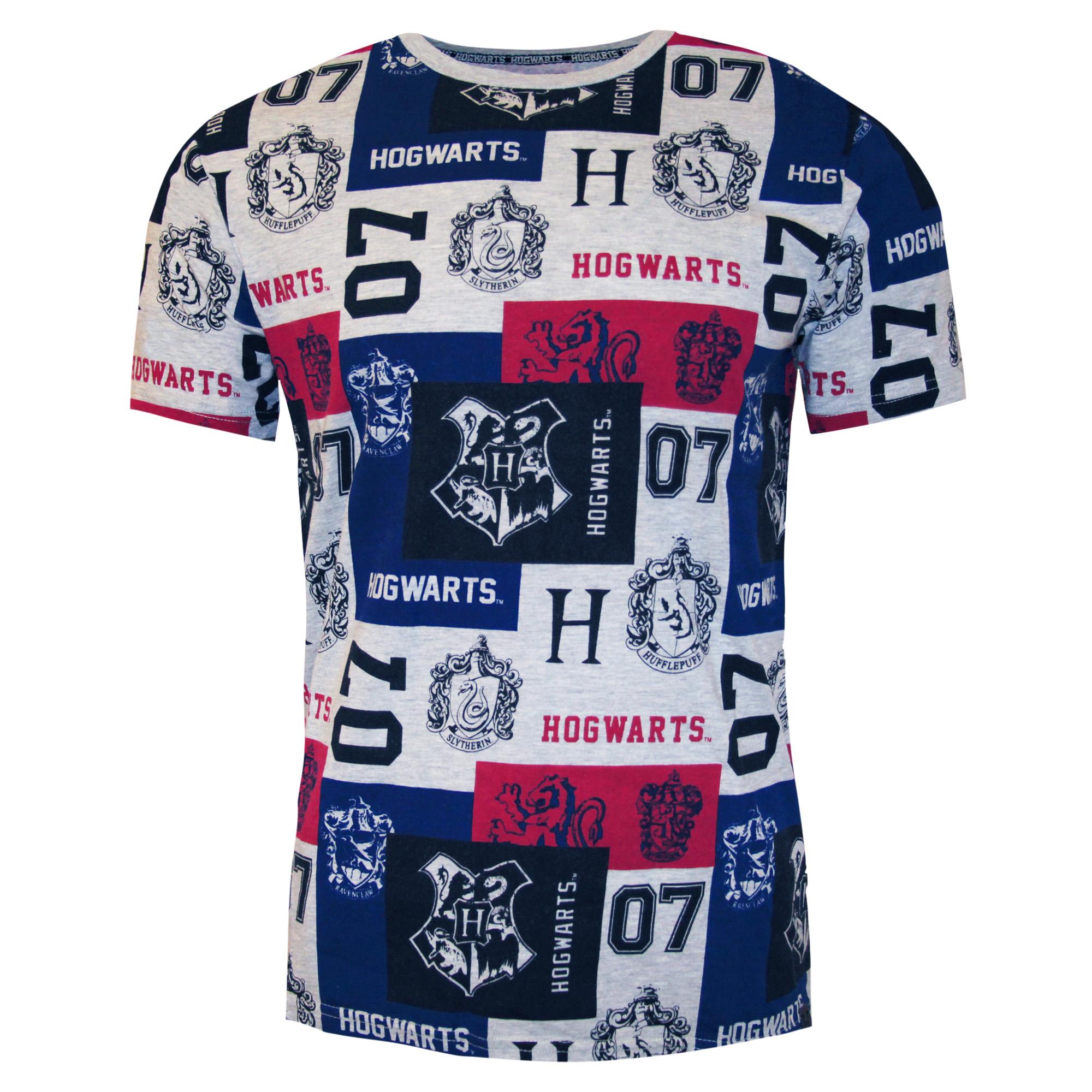 Harry Potter Heren Hogwarts T-shirt met patchprint S