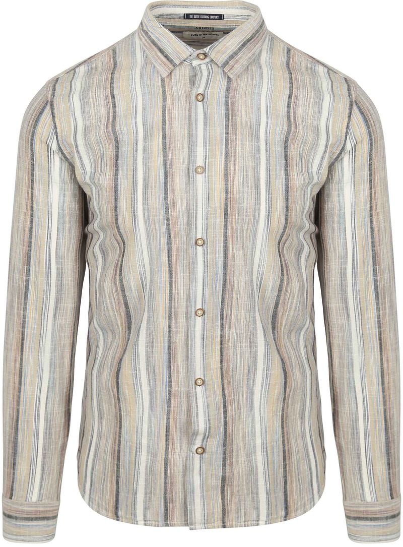 No Excess Overhemd Streep Beige