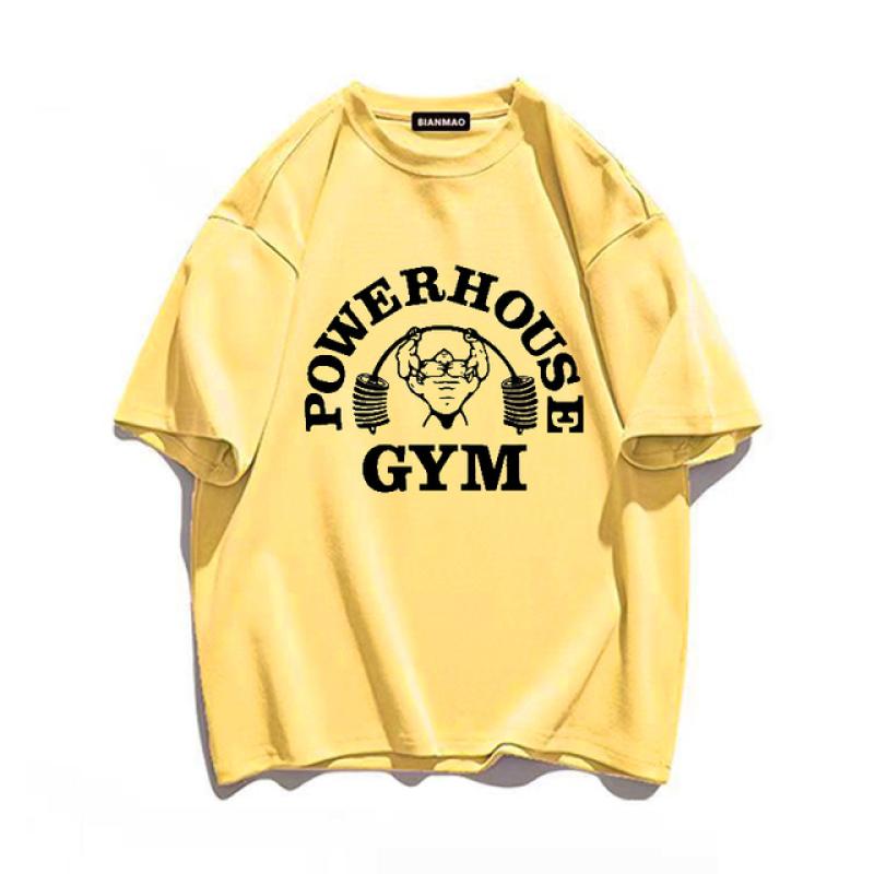 New Movement Zomer Gym T-shirts 100 Katoen Oversized Mannen T-shirt Grafische Print Sport Dames Tee Hoge Kwaliteit Herenkleding Snelle levering XXL