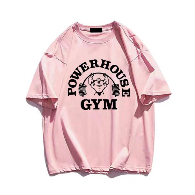 New Movement Zomer Gym T-shirts 100 Katoen Oversized Mannen T-shirt Grafische Print Sport Dames Tee Hoge Kwaliteit Herenkleding Snelle levering XL