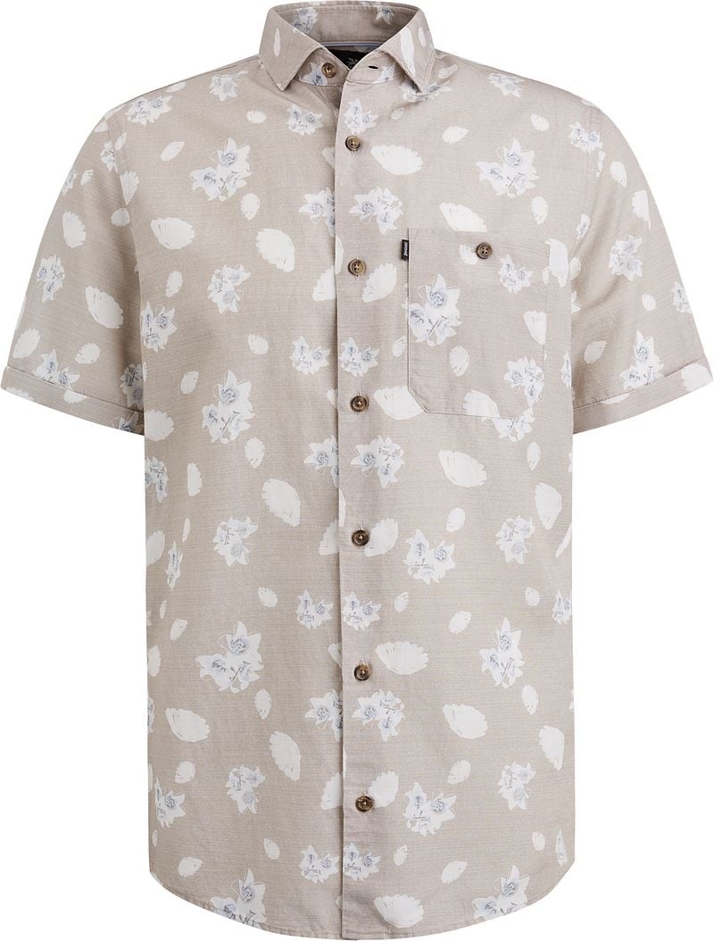 Vanguard Short Sleeve Overhemd Linnen Beige