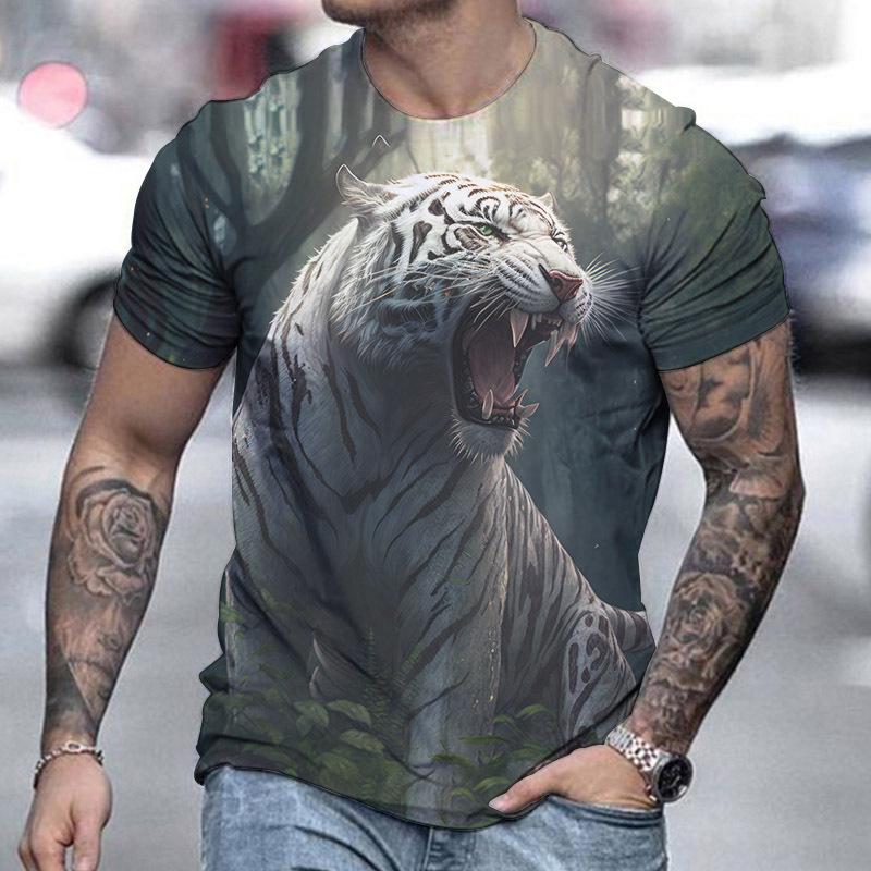 ETST WENDY 05 Dieren T-shirt voor mannen 3D Tijger bedrukte mode heren Street Designer korte mouwen Harajuku sweatshirt losse oversized T-shirts L