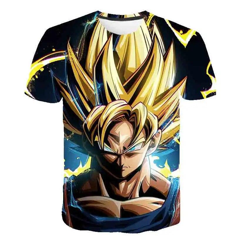 Xin nan zhuang Summe T-shirt 3D Goku Vegeta afdrukken Harajuku mode casual top met korte mouwen XL
