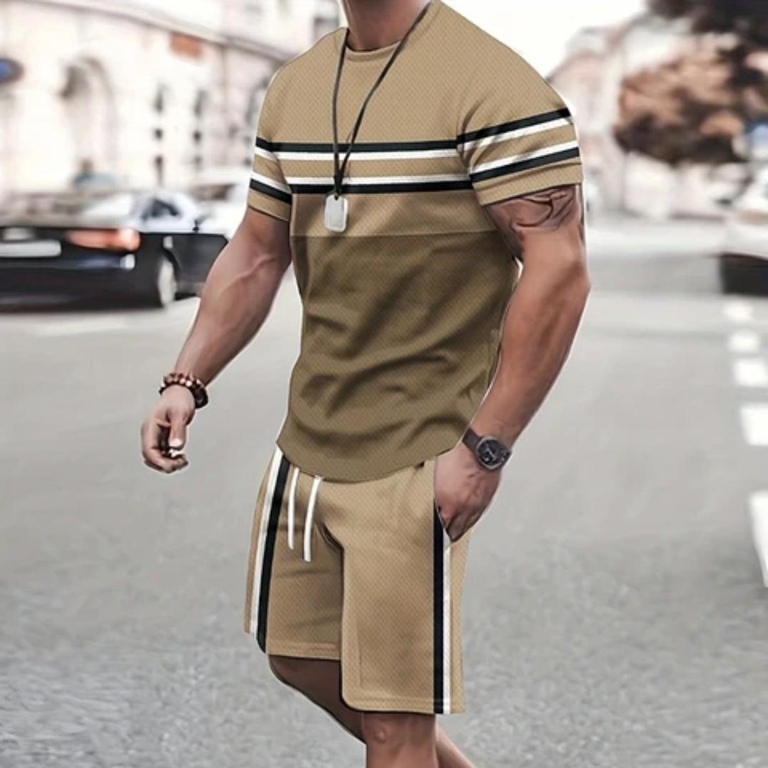 Wengy 2 Zomer Heren Casual Pak Straatmode Los en Comfortabel T-shirt Buitensporten Hardloopshorts Nieuwe Tekst Bedrukking 3XL