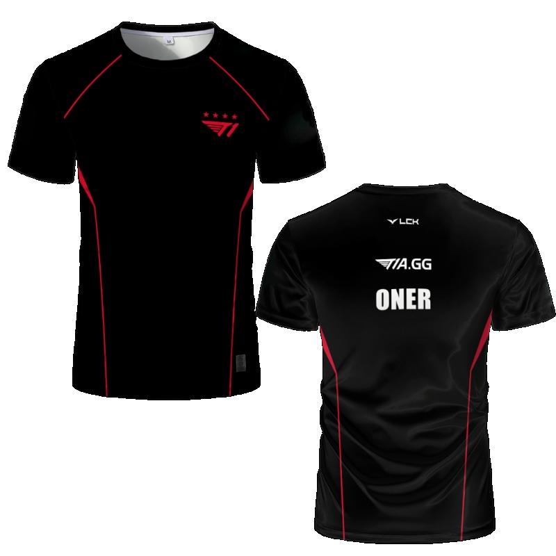 Xuhaijian02 2025 League Of Legends SKT T1 Uniform T-shirt LOL Esports Faker Jersey T-shirt ZEUS Sport Game Team Heren Jongen Wedstrijdkleding Tops M
