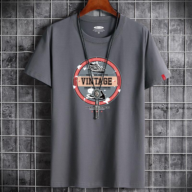 QICED Zomer T-shirt met korte mouwen Heren O-hals Trend Ondershirt XXXXXXL