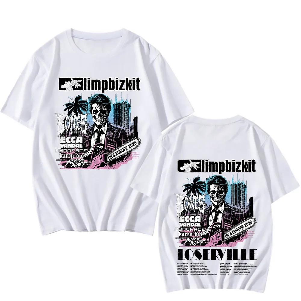 Planet clothing wholesale Limp Bizkit UK and Europe Tour 2025 T-shirt Rap Rock Vintage Cotton Tees New Enjoy First Tshirts Unisex Fashion Crewneck Clothes L wit