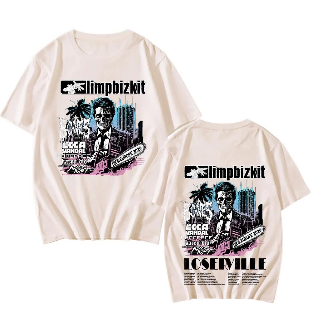 Planet clothing wholesale Limp Bizkit UK and Europe Tour 2025 T-shirt Rap Rock Vintage Cotton Tees New Enjoy First Tshirts Unisex Fashion Crewneck Clothes S zand