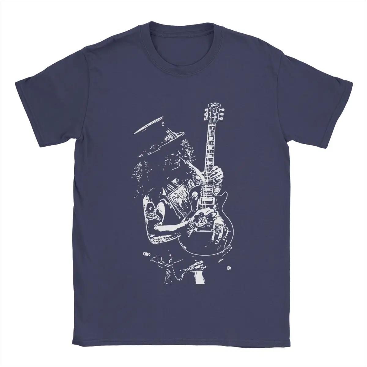 The best product for you Slash Gitaar Guns N Roses Heren T-shirt Vrije Tijd T-shirt Korte Mouw O-Hals T-shirt Puur Katoen Plus Size Kleding M