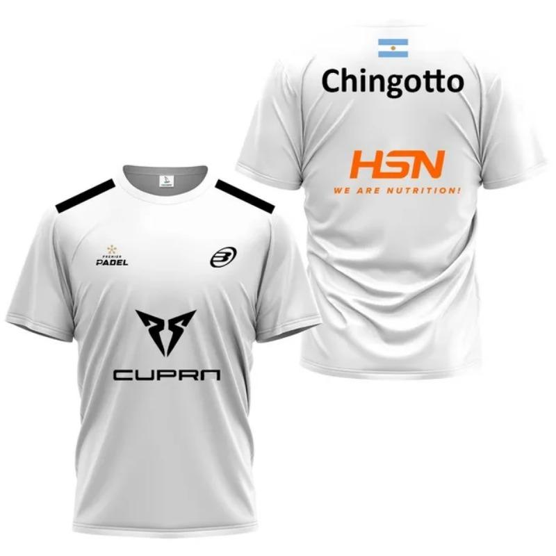 Zengyanqin02 Padel Wear Sport Jersey Heren T-shirt Dames Fitness Sneldrogende Tops Zomer Ademend T-shirt Padel Korte Mouw Herenkleding L