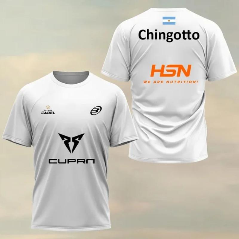 Zengyanqin02 Padel Wear Sport Jersey Heren T-shirt Dames Fitness Sneldrogende Tops Zomer Ademend T-shirt Padel Korte Mouw Herenkleding M