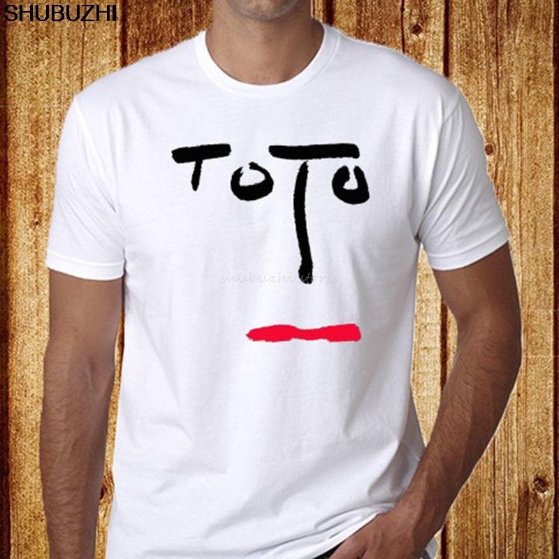 Comfortable season New TOTO Face Symbol  Men's White T-Shirt Mens T Shirt Summer O Neck  Cotton Men Short XL wit