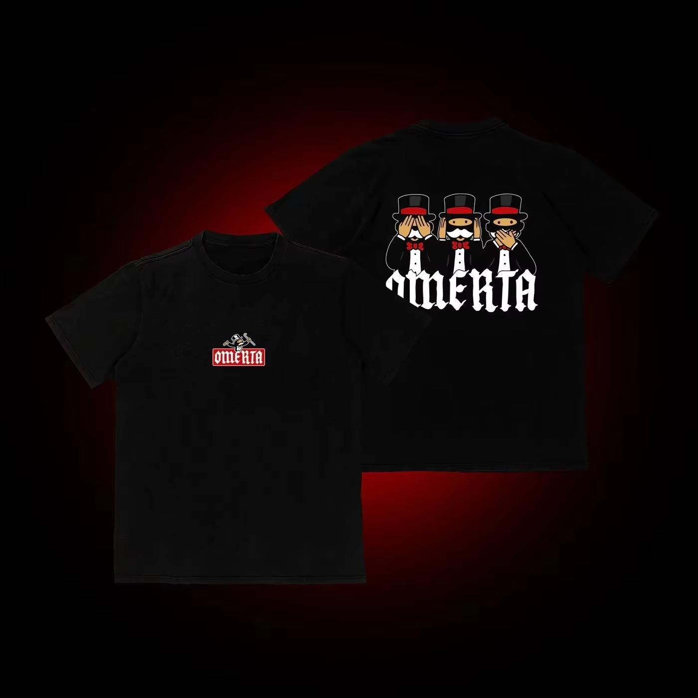 Comfortable season Omerta 47 Boksen Fan Print Heren Losse Ronde Hals T-shirt Kan Gecombineerd Worden met Een Sportief Mode T-shirt voor Zowel Mannen als Vrouwen M