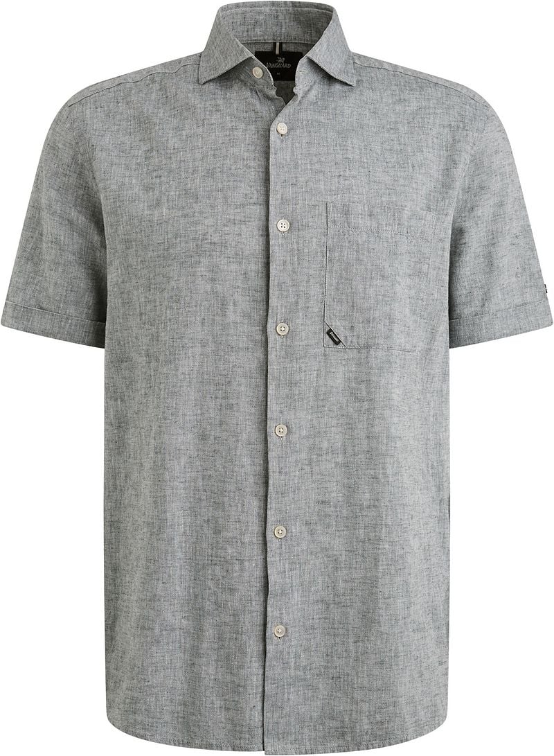Vanguard Short Sleeve Overhemd Linnen Blend Dark Slate