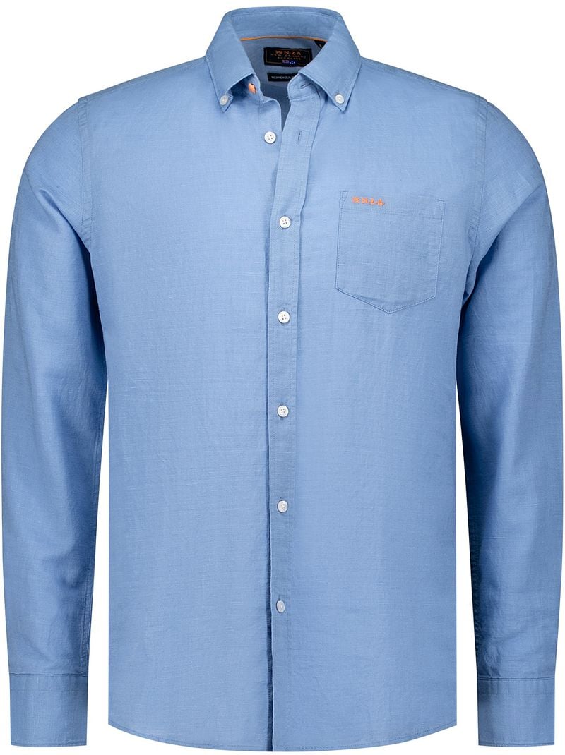 New zealand auckland NZA Shirt Clayton Linnen Blend Pacific Blue
