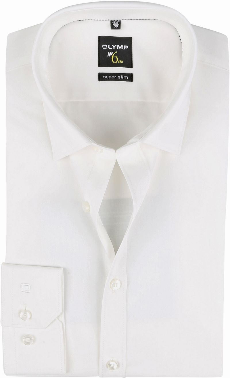 Olymp No'6 six Skinny Fit Overhemd Off-White