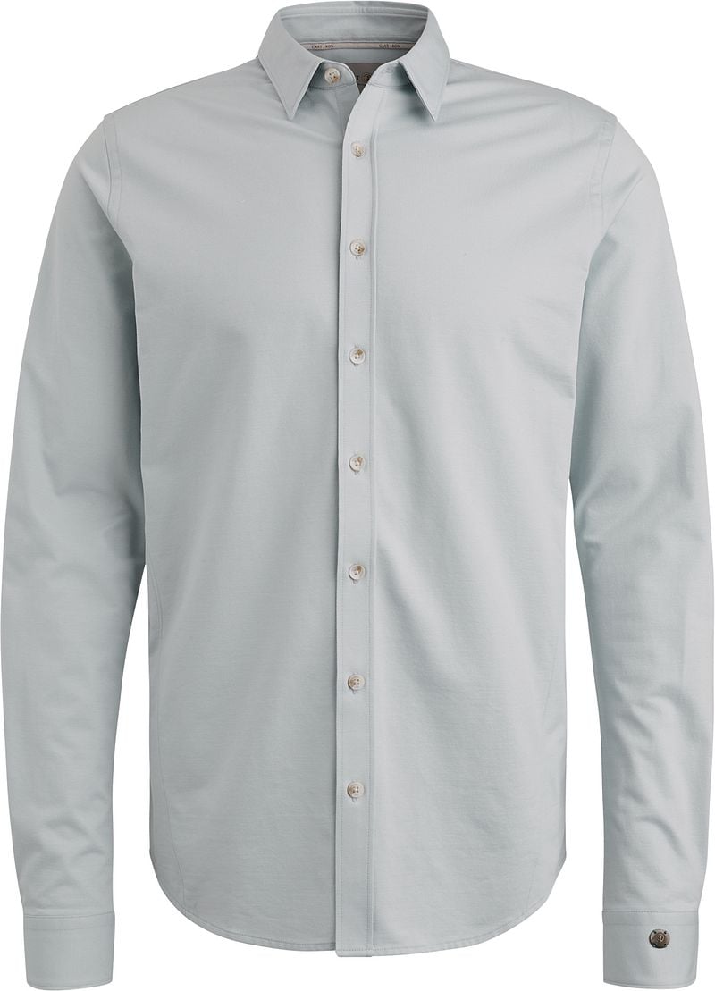 Cast Iron Overhemd Twill Jersey Lichtblauw