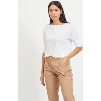Vila Blouse  Scoop Top O Neck - White