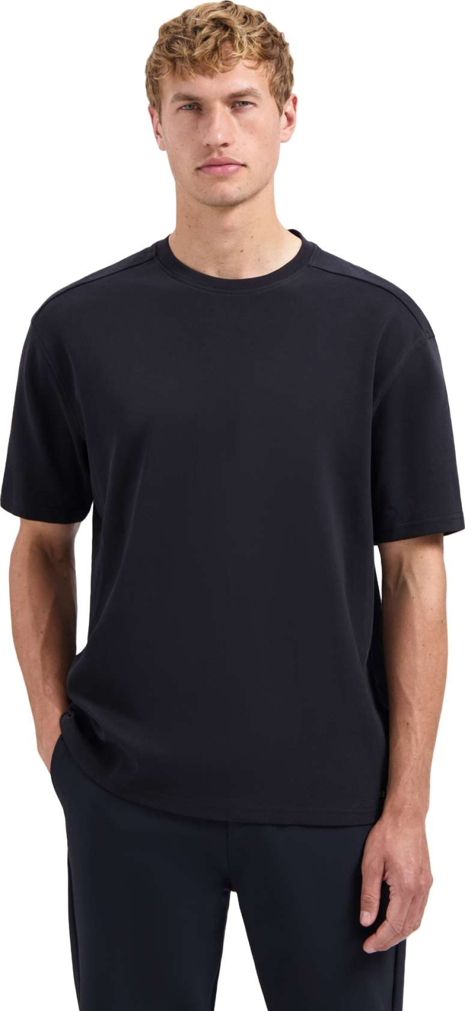 No Excess T-shirt crewneck solid heavy interl black