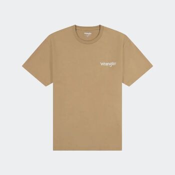 Wrangler T-shirt Korte Mouw  112362818 CASEY JONES-CAPPUCCINO