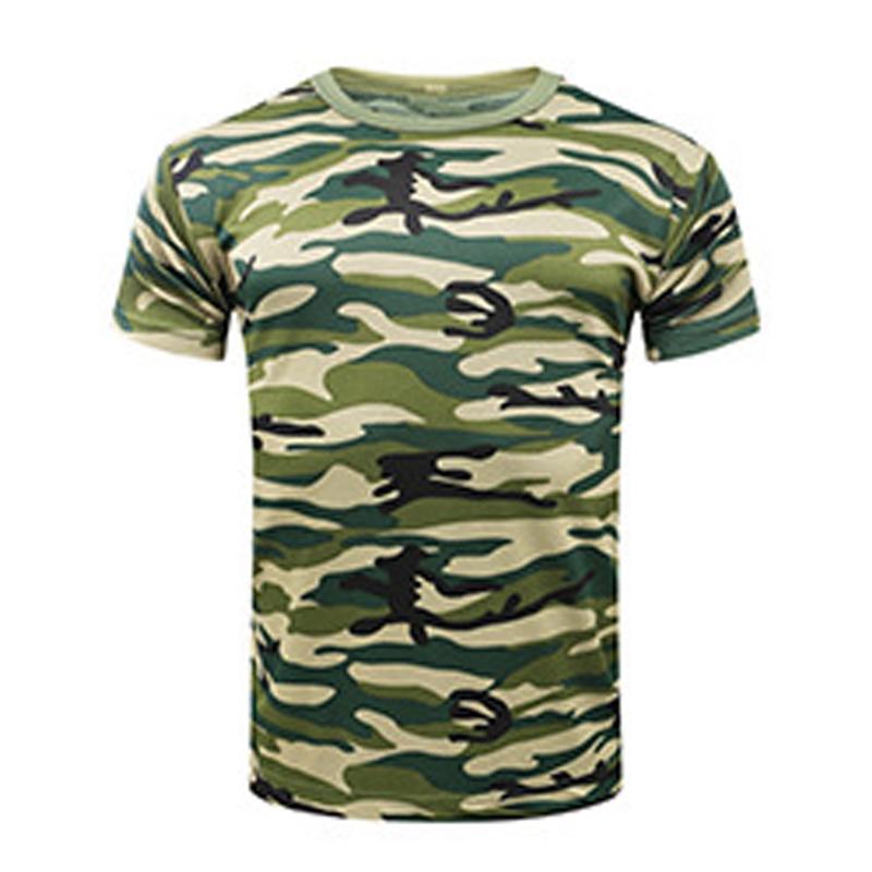 Sunnyway Camouflage T-shirt Camouflage Visserijkleding Buitensporten T-shirts Ademend Comfortabel Polyestervezel Korte mouw 3XL