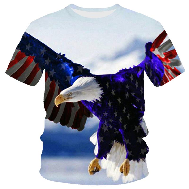 Xr 01 Mode Zomer Eagle En Vlam Phoenix Dier 3d Gedrukte T-shirt Voor mannen T-shirt O'neck Korte Mouw oversized T-shirt Top Hot 2XL