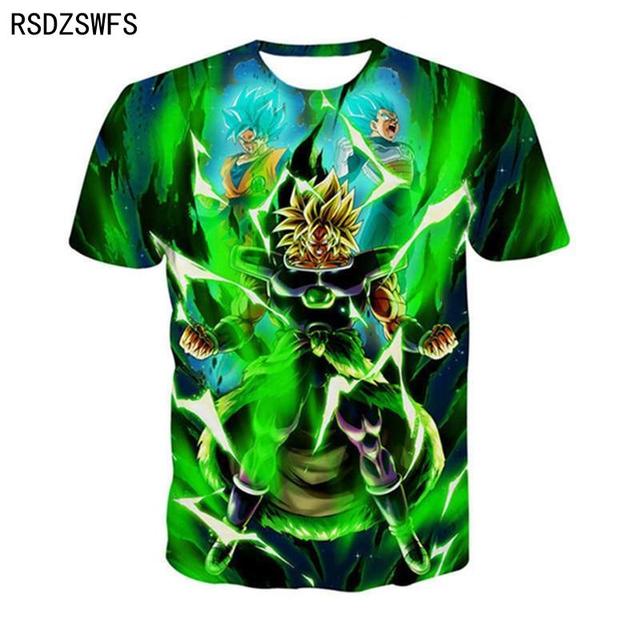 Baibao QIQI Nieuwe Cartoon Harajuku T-shirt Zomer Mannen Mode Casual 3d Printing Goku Anime Zomer Mode Korte Mouw Top XL