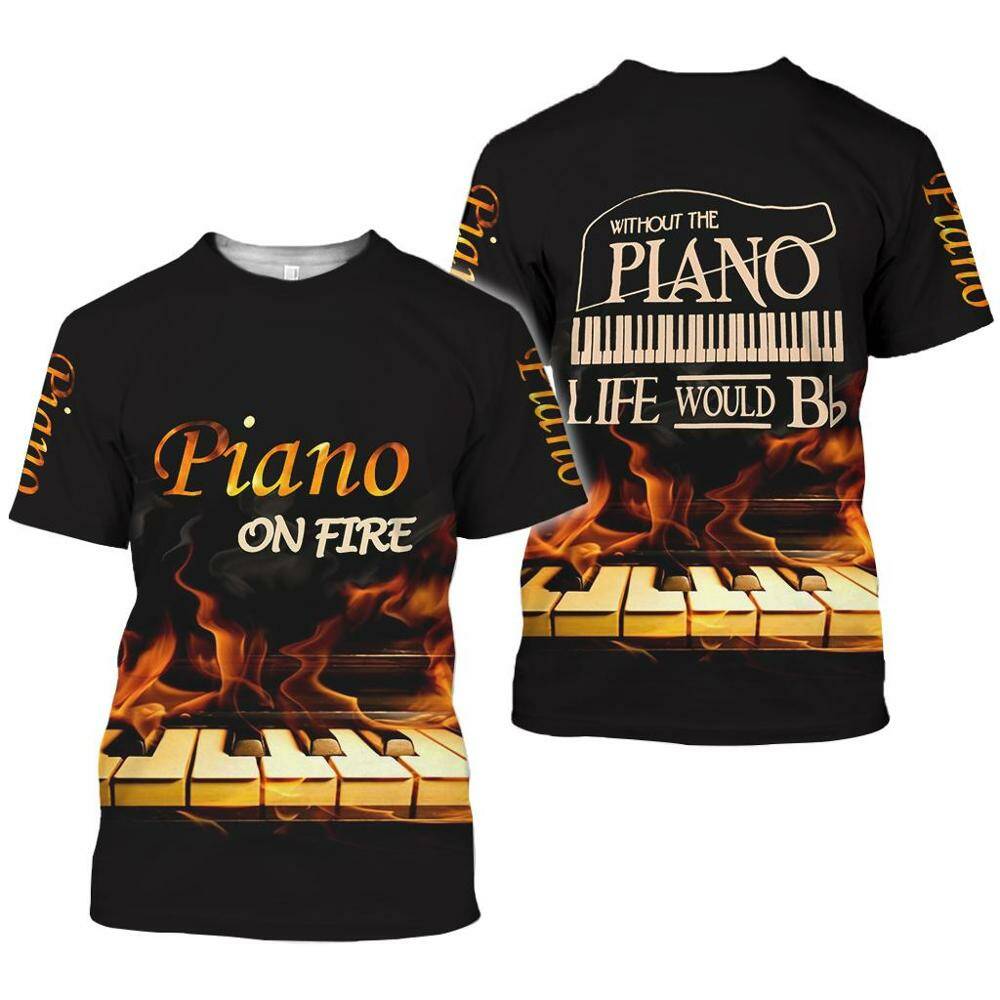 Xr 01 Zomer heren T-shirt 3D print Sax gitaar klarinet Tee klassieke muziek mode korte mouw hiphop Tee pop losse casual T-shirt XL