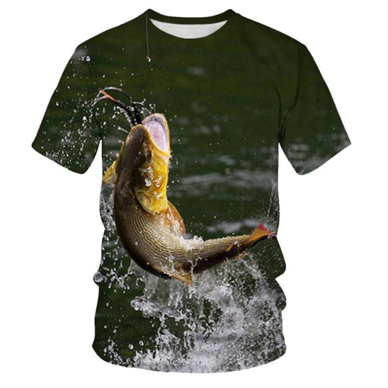 ETST WENDY 3D Vis Gedrukte T-shirt voor Mannen Zomer mannen Karpervissen Grappige T-shirt Vrouwen Kids Mannelijke Oversized Korte mouw Tops Tees 100-6XL 6XL
