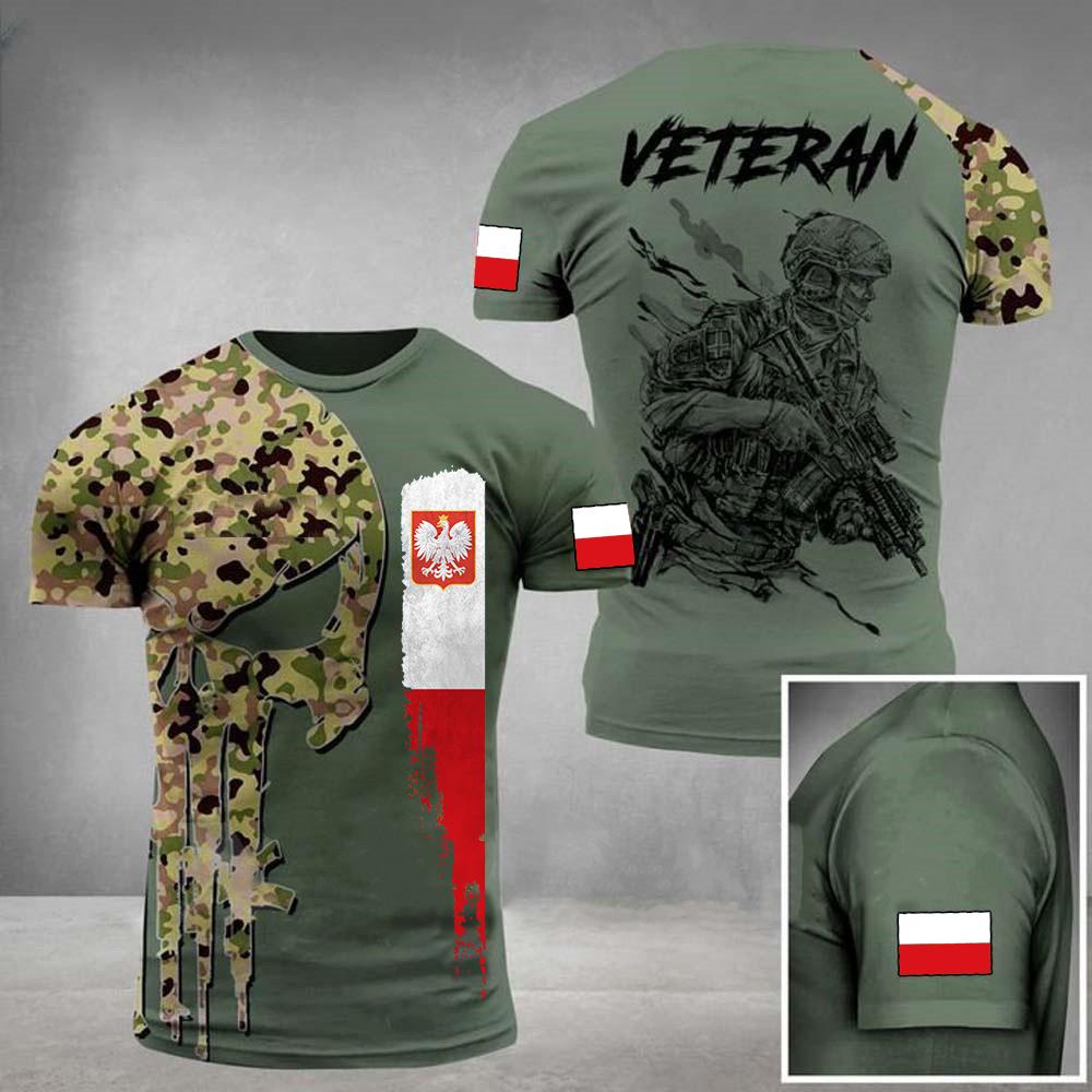 ETST WENDY 005 Mannen T-shirt Zomer Korte Mouw 3D Gedrukt Polen Soldaat Veteraan Harajuku Losse Top T-shirt Mannen Oversized Kleding 6XL 2XL