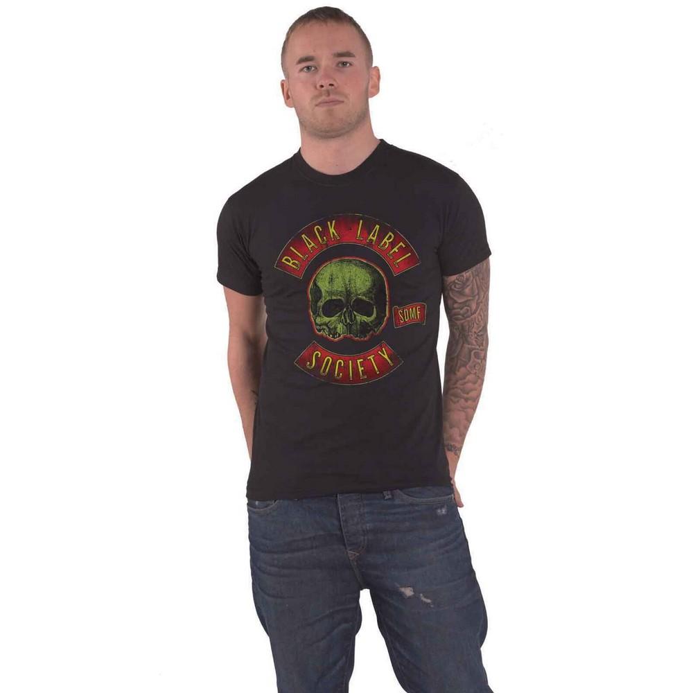 Pertemba FR - Apparel Black Label Society Unisex volwassen schedellogo T-shirt M rood/zwart