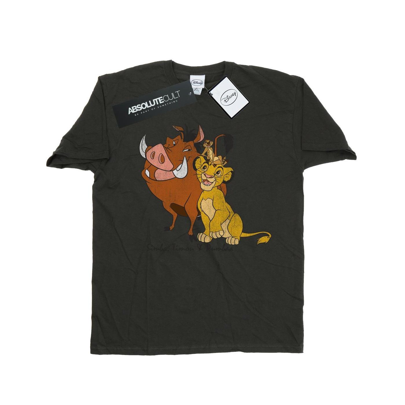 The Lion King Het Lion King heren klassieke Simba Timon & Pumbaa Heather T-shirt S lichtgrijze kleur
