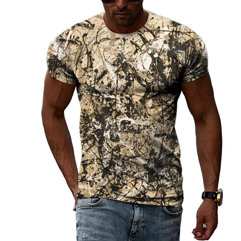 Transmission of love Zomertrend Mode Grappig Graffitipatroon Heren T-shirts Casual print Hiphop Tees Persoonlijkheid Ronde hals Korte mouw Tops L
