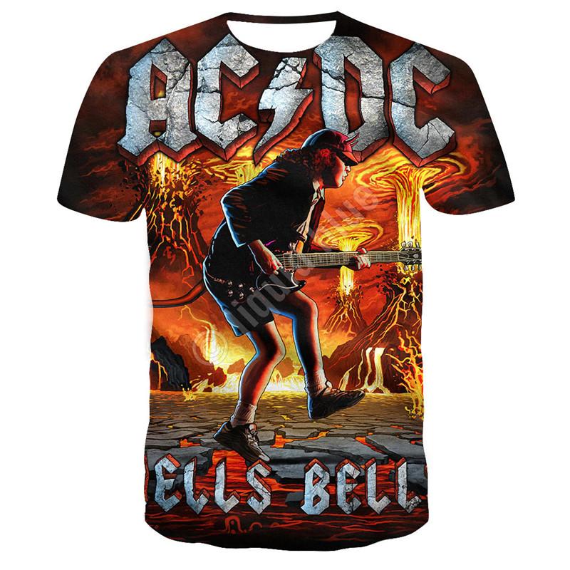 Laoxu Nieuwe mode zomer 3D heren metal rock band bedrukt T-shirt casual dames en heren hiphop o-hals sport plus size tops 100/6xl XL wit
