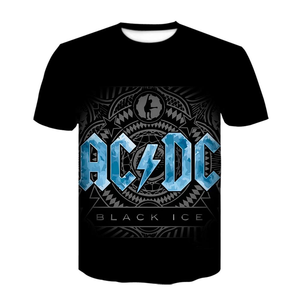 Laoxu Nieuwe mode zomer 3D heren metal rock band bedrukt T-shirt casual dames en heren hiphop o-hals sport plus size tops 100/6xl XL zwart