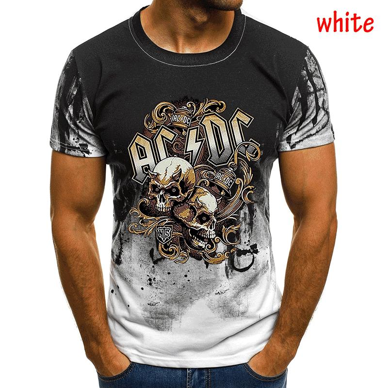 Laoxu Nieuwe mode zomer 3D heren metal rock band bedrukt T-shirt casual dames en heren hiphop o-hals sport plus size tops 100/6xl XXXL rood