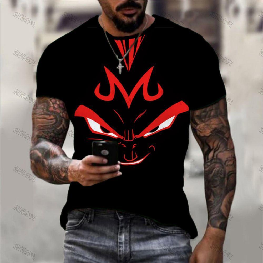 Baibao QIQI Zomer Nieuw Majin Buu Heren T-shirt Harajuku Stijl Dragon Ball Z Tops Vegeta Heren Essentials Oversized S-5XL Y2k T-shirts XS