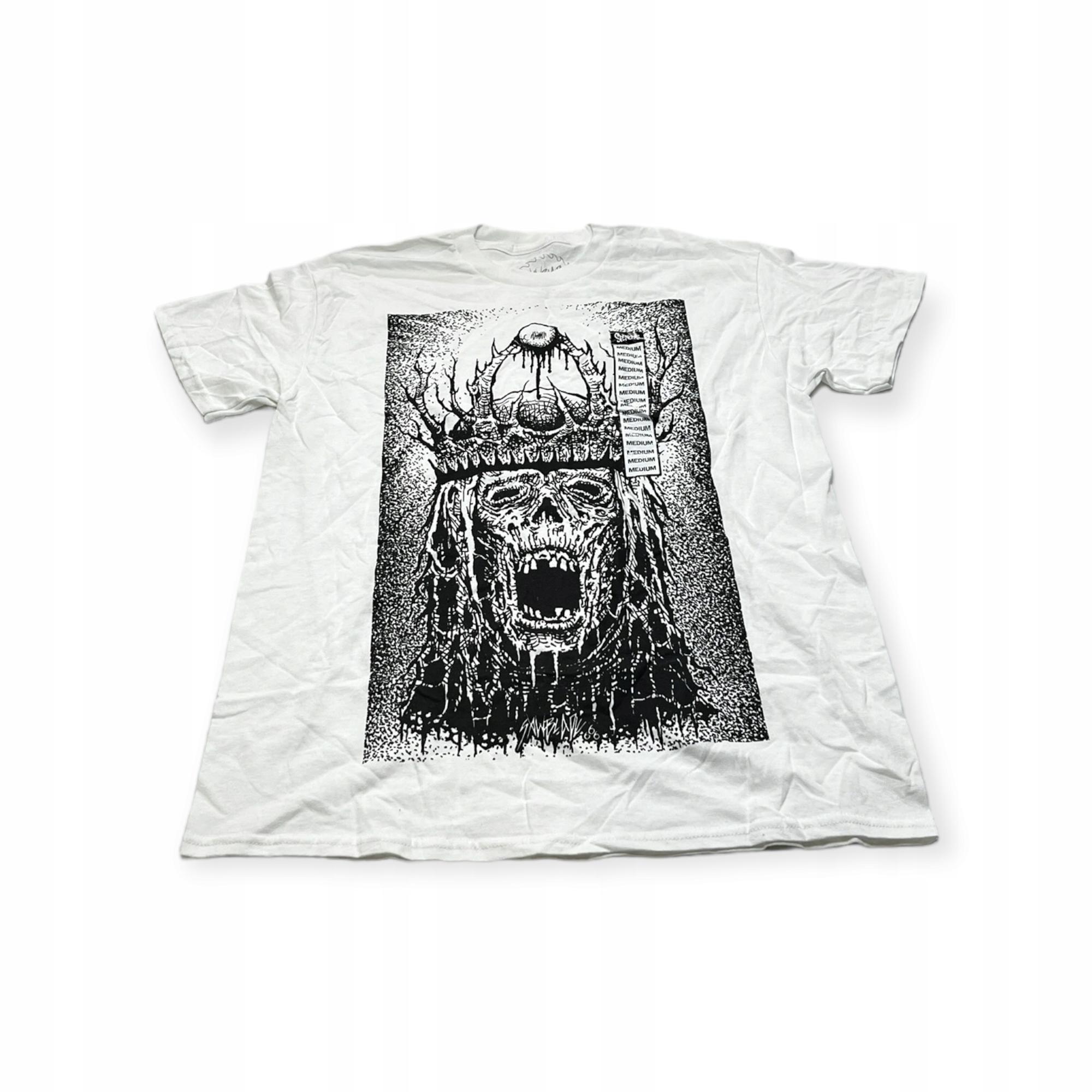 Outletup-clothes Koszulka T-shirt męski okrągły dekolt SPENCER'S nadruk M