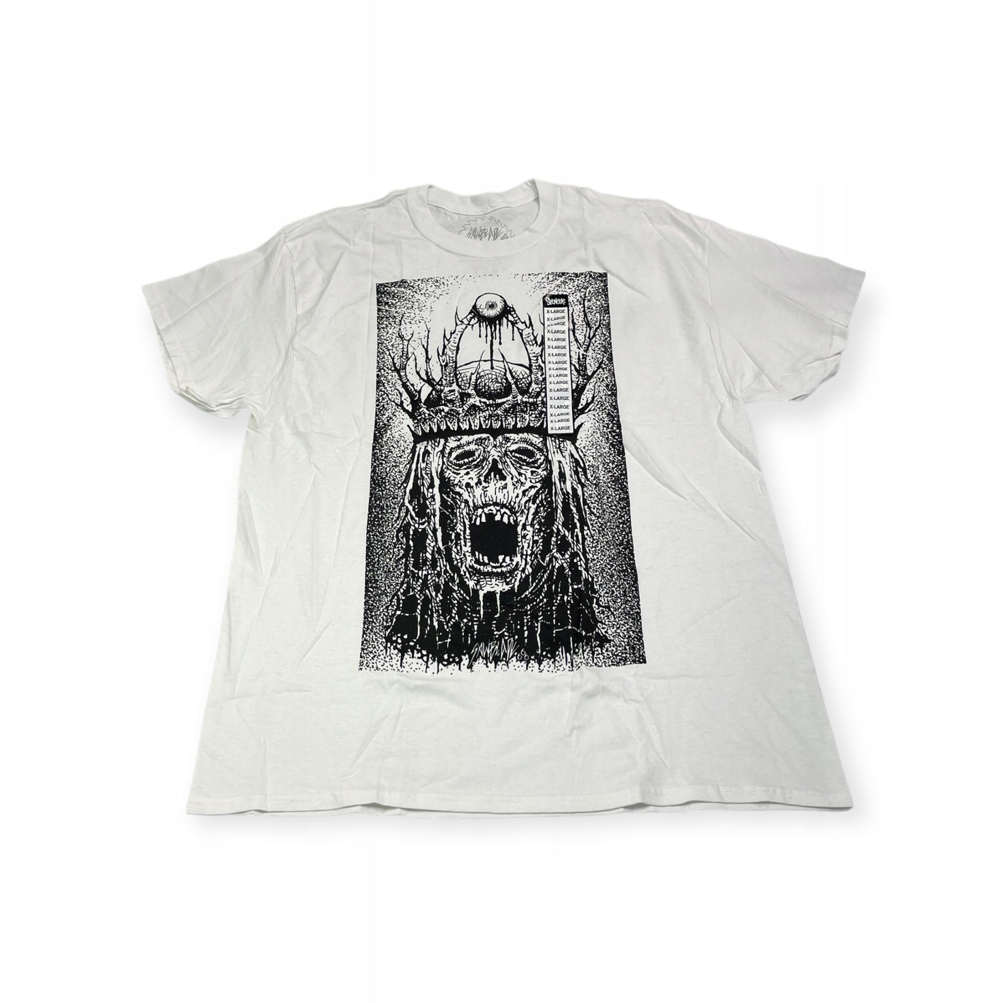Outletup-clothes Koszulka T-shirt męski okrągły dekolt SPENCER'S nadruk XL