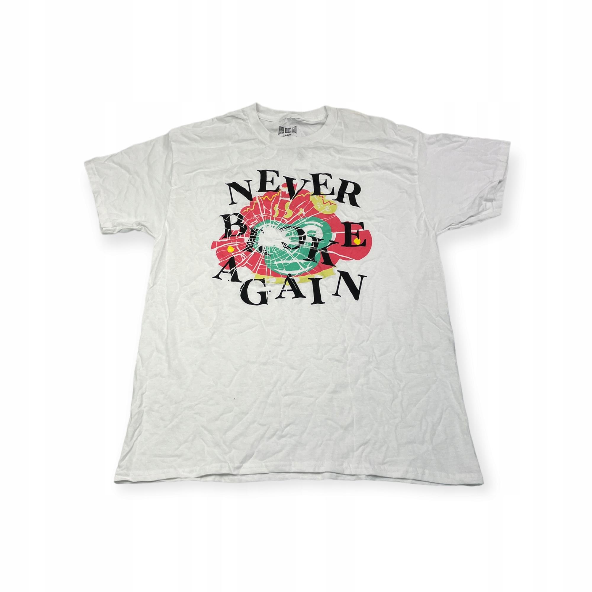 Outletup-clothes Koszulka T-shirt męski okrągły dekolt SPENCER'S NEVER BROKE AGAIN L
