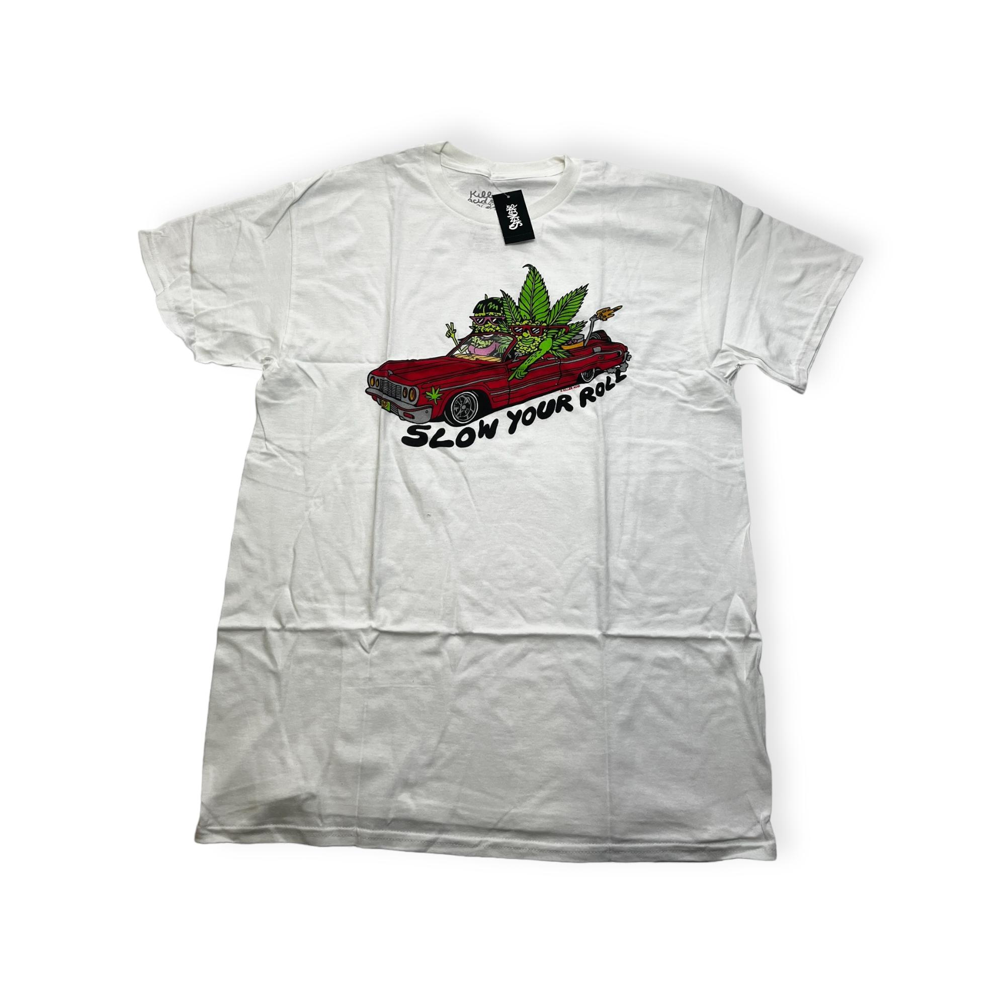 Outletup-clothes Koszulka T-shirt męski okrągły dekolt SPENCER'S nadruk L