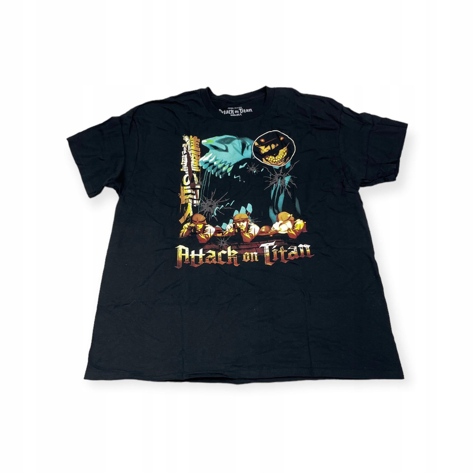 Outletup-clothes Koszulka T-shirt męski okrągły dekolt SPENCER'S ATTACK ON TITAN M