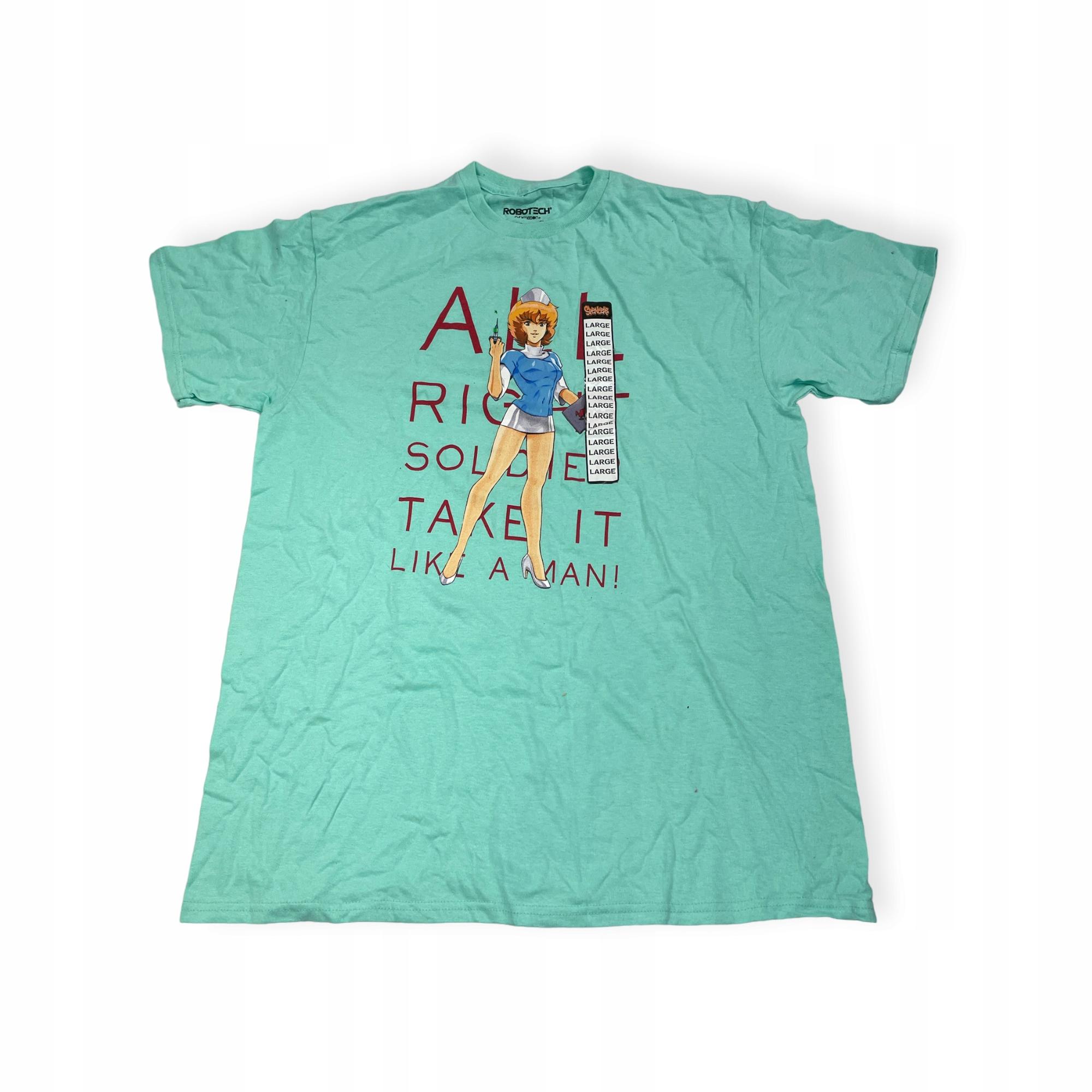 Outletup-clothes Koszulka T-shirt męski okrągły dekolt SPENCER'S ROBOTECH L