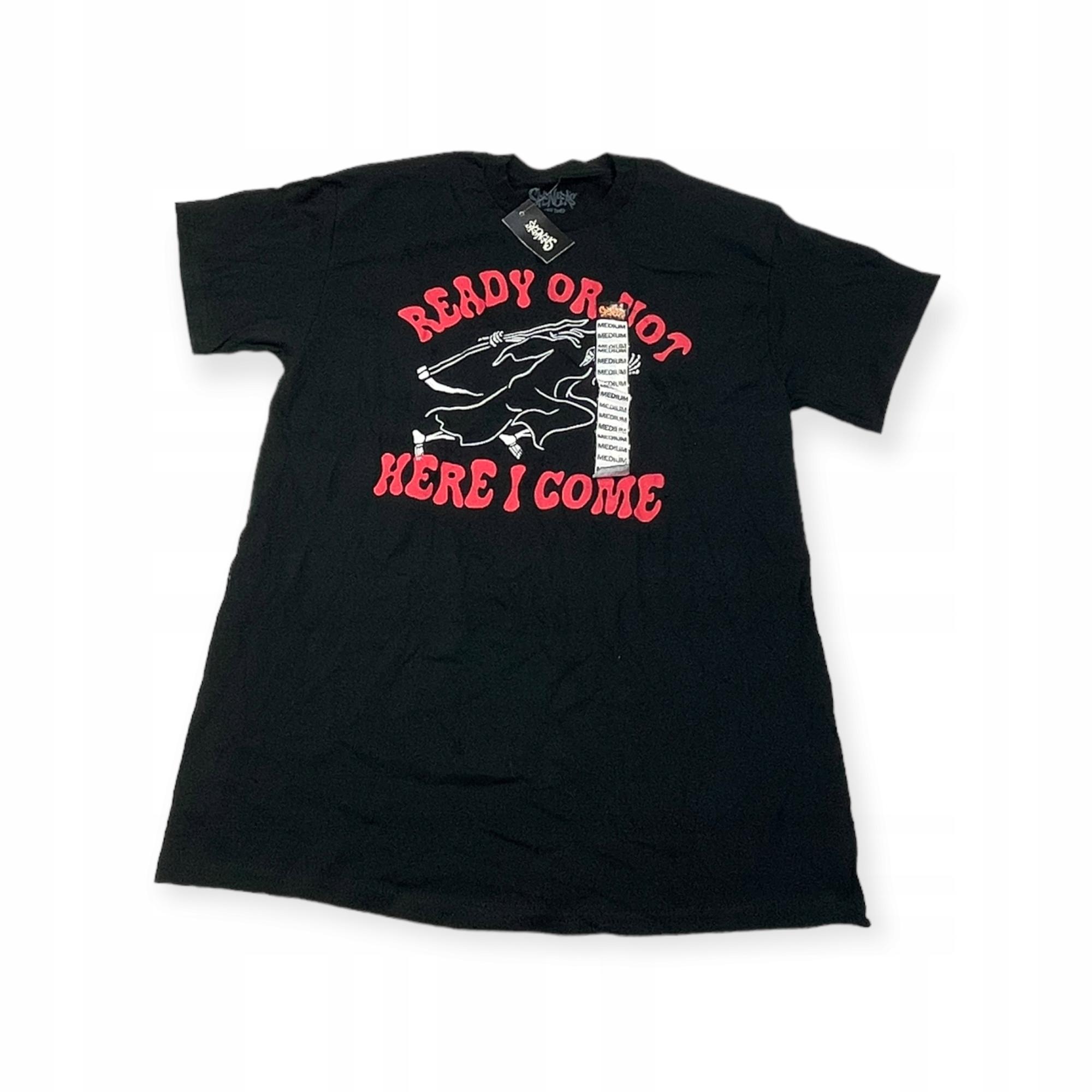 Outletup-clothes Koszulka T-shirt męski okrągły dekolt SPENCER'S nadruk M
