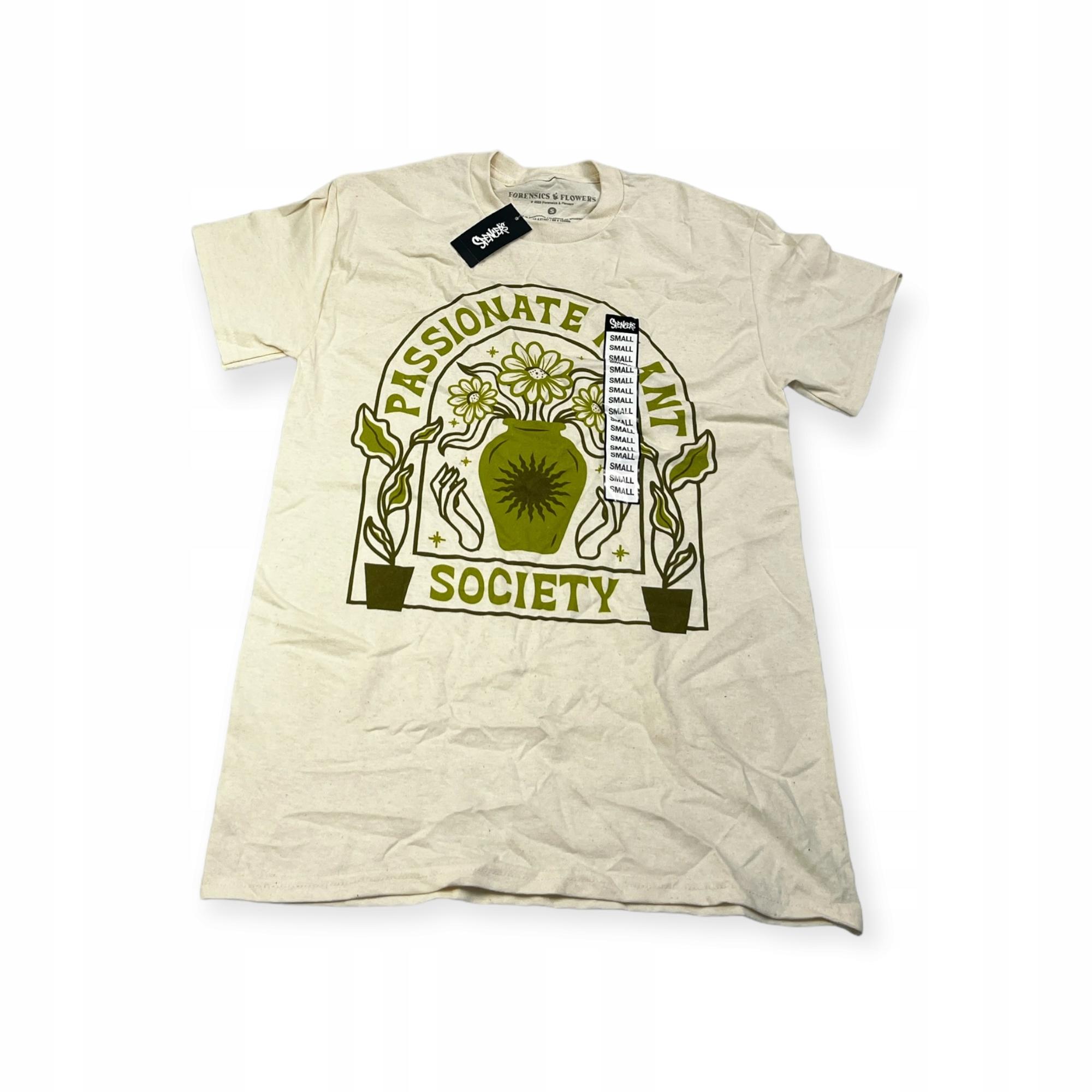 Outletup-clothes Koszulka T-shirt męski okrągły dekolt SPENCER'S FORENSICS FLOWERS M