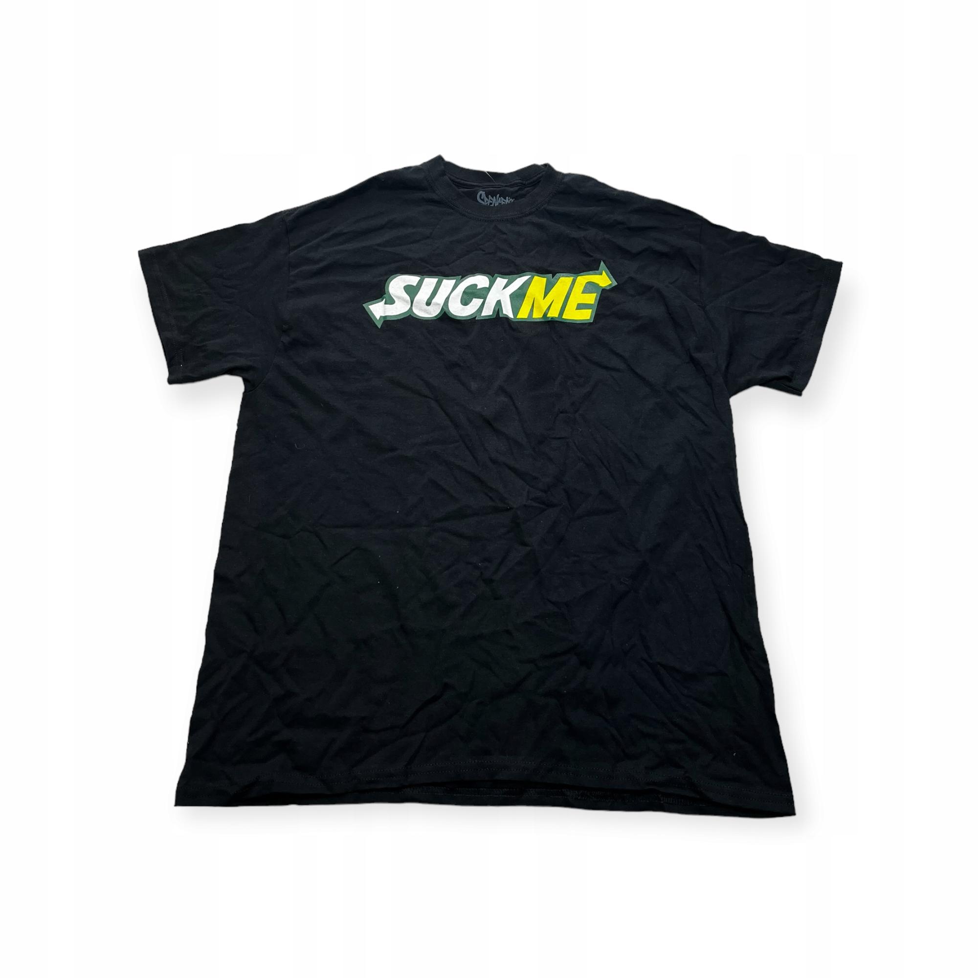 Outletup-clothes Koszulka T-shirt męski okrągły dekolt SPENCER'S nadruk XL