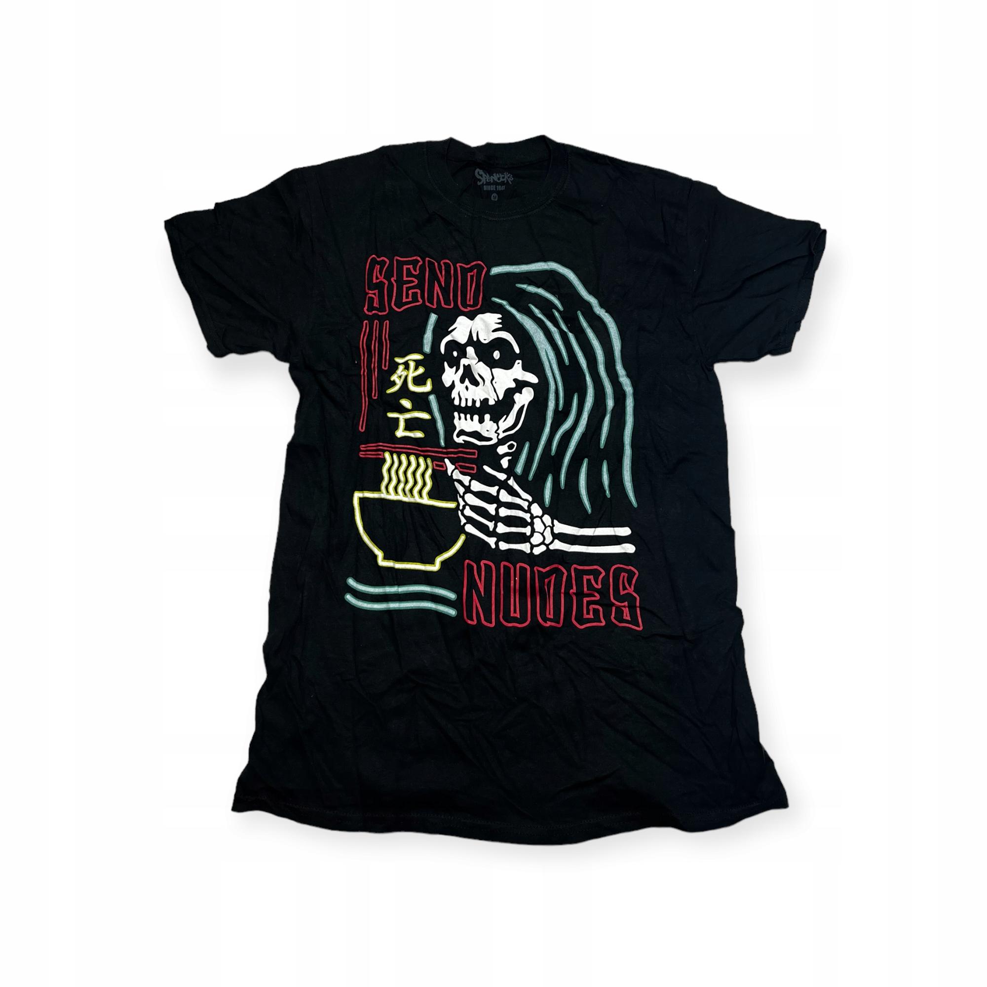 Outletup-clothes Koszulka T-shirt męski okrągły dekolt SPENCER'S nadruk M