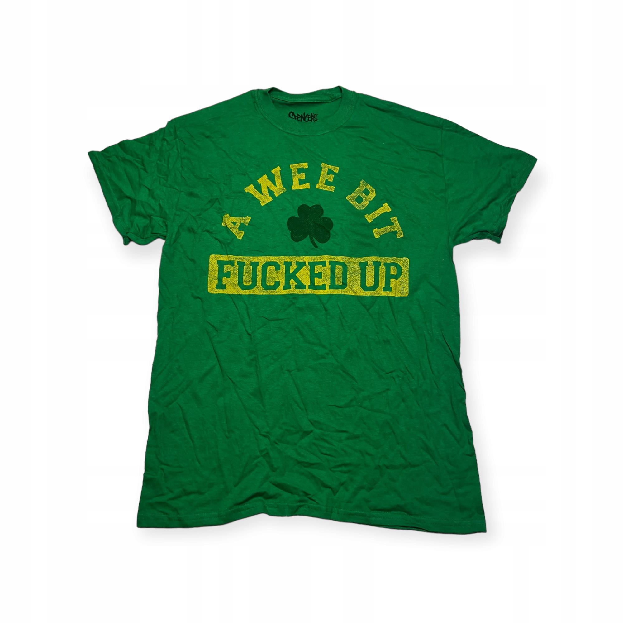 Outletup-clothes Koszulka T-shirt męski okrągły dekolt SPENCER'S NADRUK M