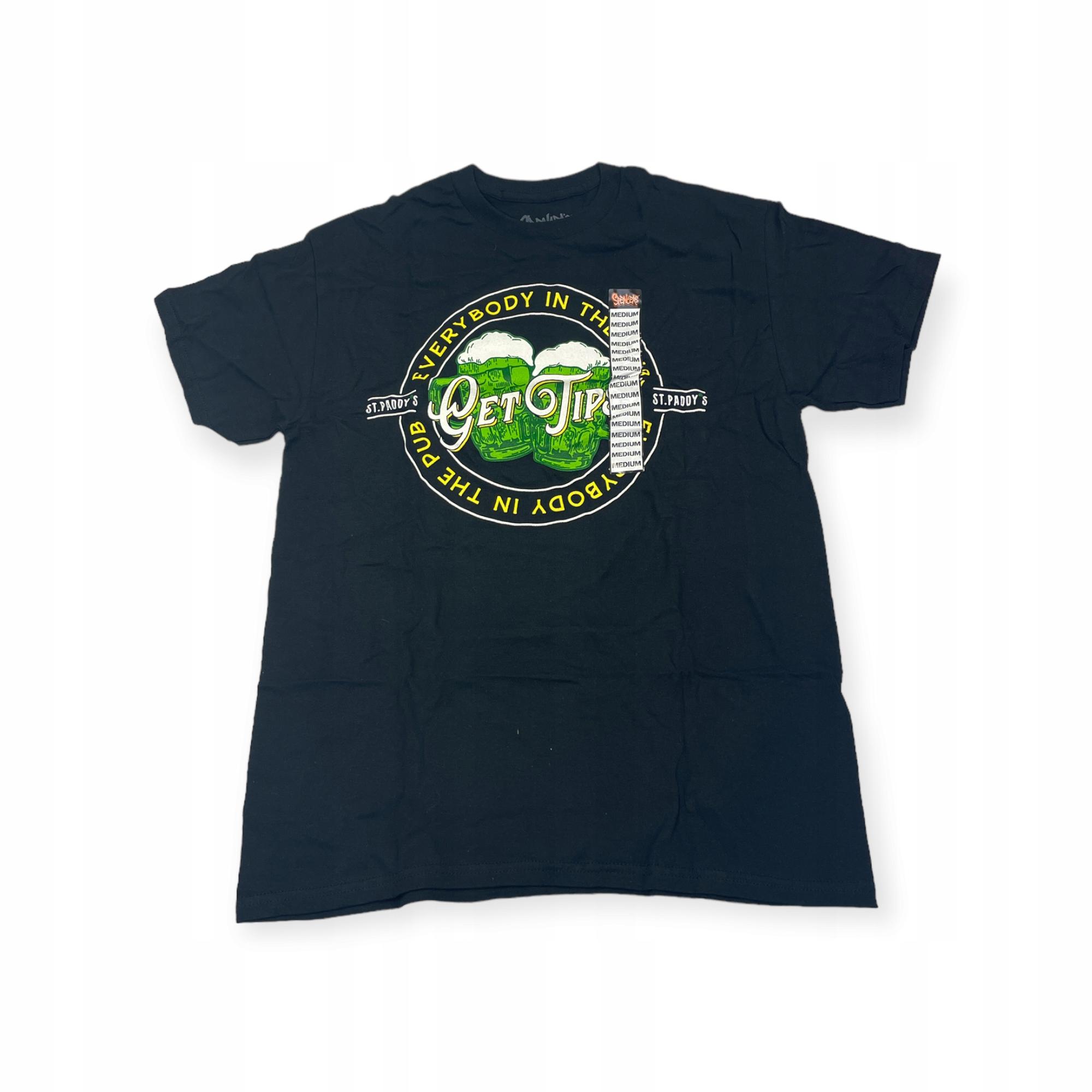 Outletup-clothes Koszulka T-shirt męski okrągły dekolt SPENCER'S NADRUK L
